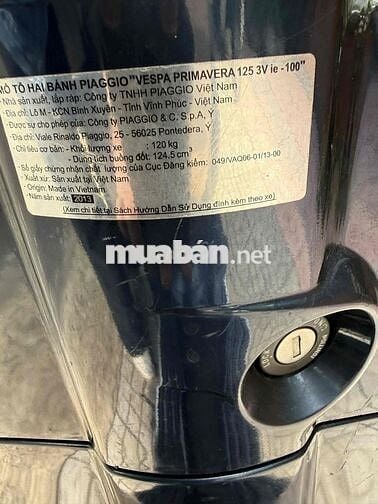 Piaggio Vespa Primavera 125 3V ie 2013 Xanh