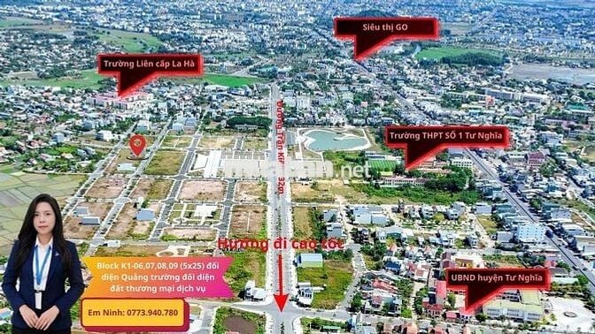Đất An Điền Phát Tư Nghĩa-Mặt tiền Bích Khê-đối diện Quảng Trường