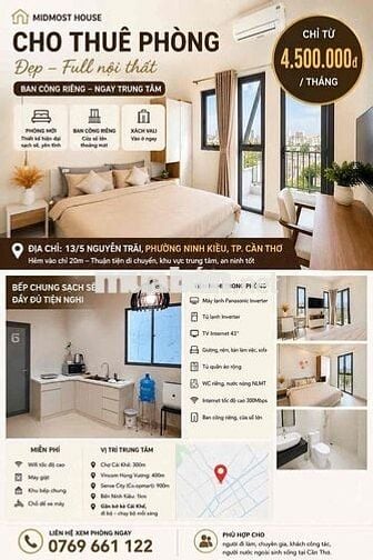 PHÒNG FULL NỘI THẤT CAO CẤP – BAN CÔNG RIÊNG – NGAY TRUNG TÂM