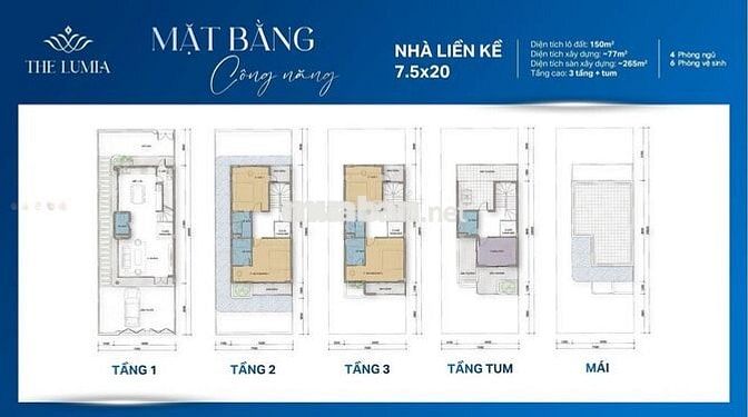 CHƯA ĐẾN 9,2 TỶ SỞ HỮU SHOPHOUSE 150m2 The Lumia Đà Nẵng - GIÁ GỐC CĐT