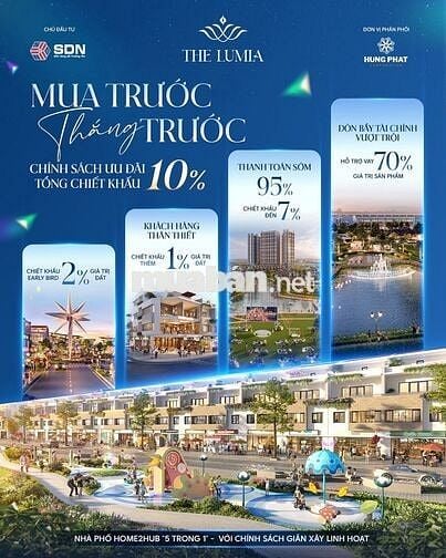 CHƯA ĐẾN 9,2 TỶ SỞ HỮU SHOPHOUSE 150m2 The Lumia Đà Nẵng - GIÁ GỐC CĐT