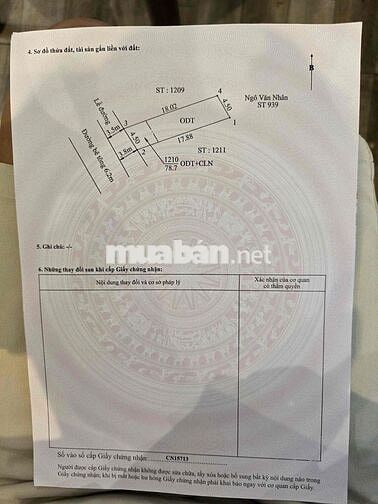 Đất Định Hoà - Thủ Dầu Một - Bình Dương. Giá rẻ chỉ 1,888 tỷ