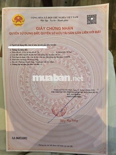 Đất Định Hoà - Thủ Dầu Một - Bình Dương. Giá rẻ chỉ 1,888 tỷ