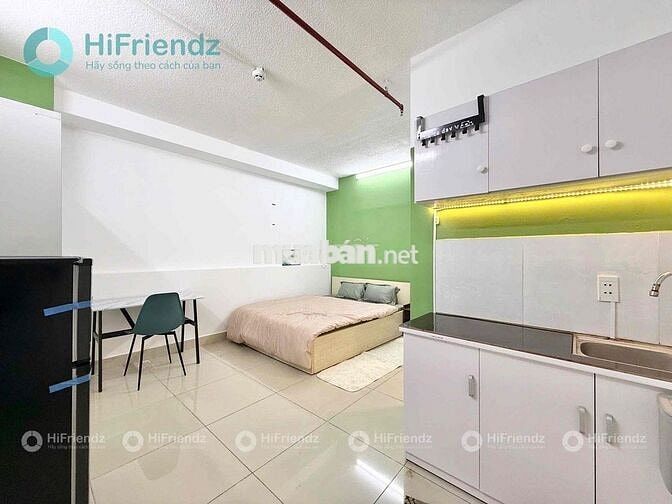 🔥PHÒNG STUDIO FULL NỘI THẤT_THANG MÁY_GẦN CẦU CÔNG LÝ_NHẬN XE ĐIỆN✅