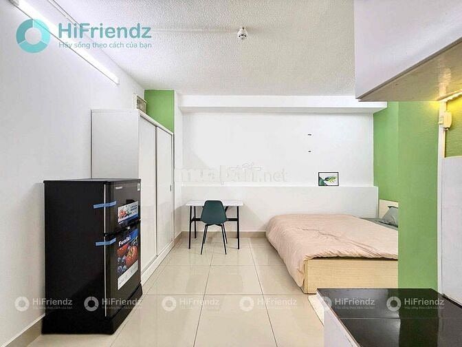 🔥PHÒNG STUDIO FULL NỘI THẤT_THANG MÁY_GẦN CẦU CÔNG LÝ_NHẬN XE ĐIỆN✅