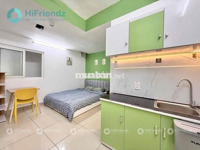 🔥PHÒNG STUDIO FULL NỘI THẤT_THANG MÁY_GẦN CẦU CÔNG LÝ_NHẬN XE ĐIỆN✅