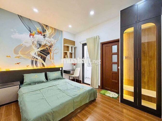 cho thuê nhà mới đẹp full nội thất hẻm đối diệnsiêu thị Lotte 15tr