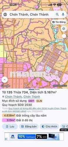 Bán Mãnh Sào 5.166m2 có sẵn thổ cư 100m