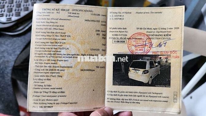 Daewoo Matiz STD Trắng ABS, túi khí, camera