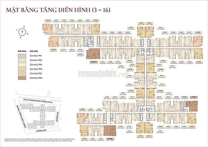 Bán căn 1PN+ diện tích 45,7m2 hướng đồng nam mát mẻ, view hồ bơi