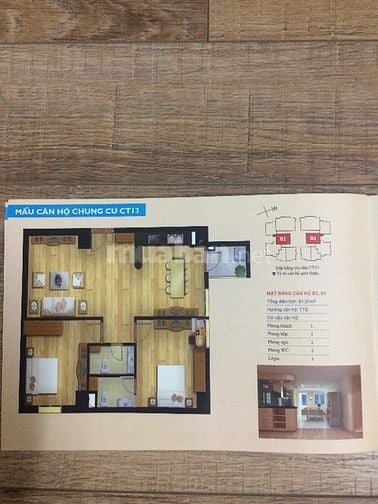 Bán căn 1601 tòa CT13B đ.Võ Chí Công, TH, HN. 81m2. 2 ngủ. 2WC. 7,5 tỷ