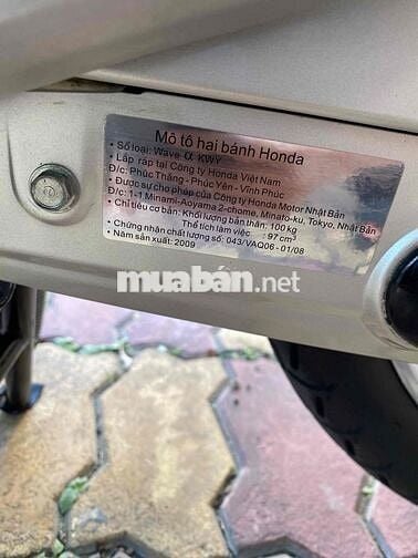 cần bán xe wave a 2009 nguyên zin chính chủ