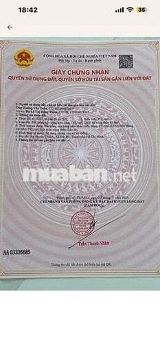 chính chủ cần bán mặt tiền tỉnh lộ 997