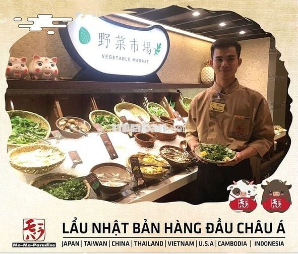 Nhân viên phục vụ (nhà hàng buffet lẩu Nhật)