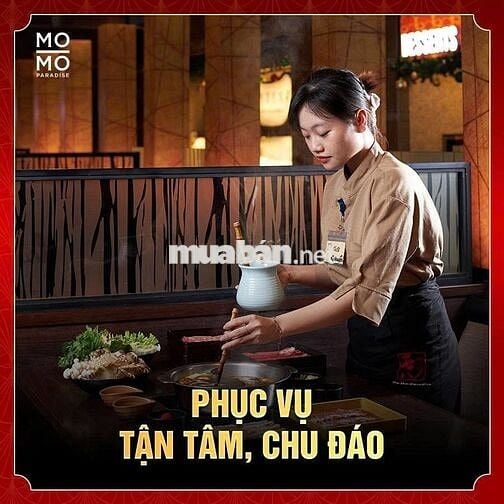 Nhân viên phục vụ (nhà hàng buffet lẩu Nhật)