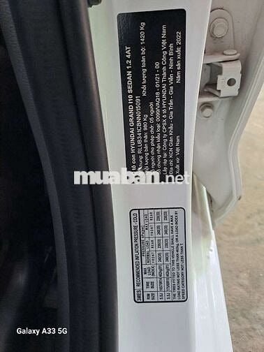 Hyundai Grand i10 Sedan 2022 Trắng Tự động