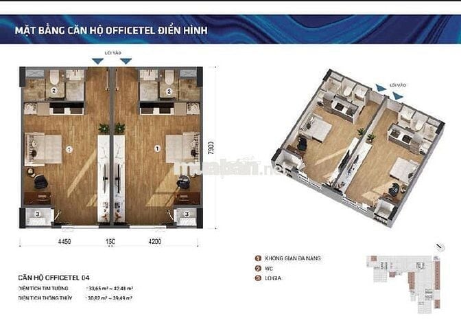 Bán Officetel PiCity Sky Park 32m2 tầng 5 giá 1,25 tỷ