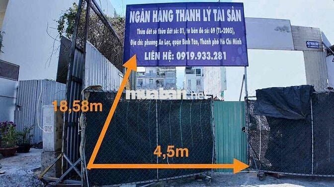 Đốidien WhitePalace 4,5x19,58m Võ Văn Kiệt, An Lạc, Bình Tân, HCM, ch