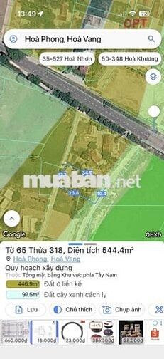 hơn 500m2 đất ở hoàn toàn gần chợ Tuy Loan, Hoà vang, đà nẵng