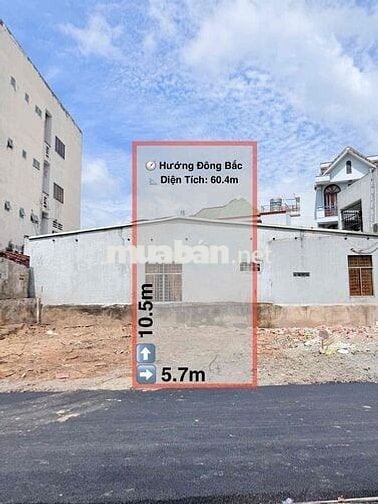 đất ngõ hẻm, 60,4m2 , đường phạm văn thuận,tam hiệp, biên hoà,đồng nai