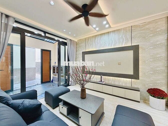Nhà mới xây hẻm 1trục 1411 Phan Văn Trị giá 6ty55 