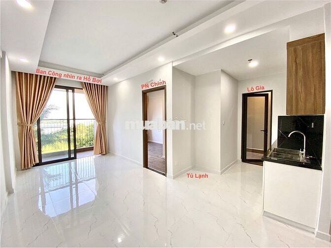 Cho Thuê 2PN2WC 65m2 sẵn rèm giá 5tr5/tháng