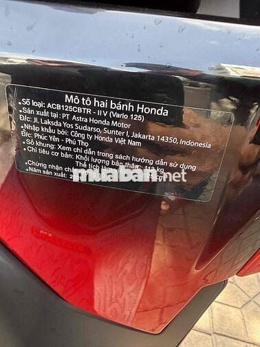 Honda Vario 125 2026 Đỏ đen