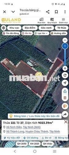 6 công 8 đất, có 300 Thỗ cư, Thành long, chỉ 2 tỷ hết đất