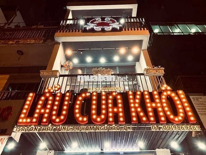 CHO THUÊ NHÀ MẶT TIỀN BẾN THÀNH QUẬN 1, TRỆT 3 LẦU. 300M2