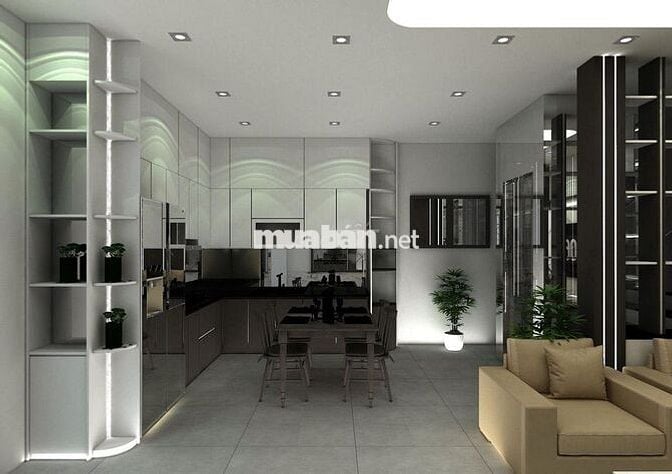Nhà 4 tầng/60m², cổng riêng, ô tô vào nhà, thang máy và full nội thất