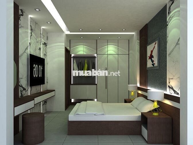 Nhà 4 tầng/60m², cổng riêng, ô tô vào nhà, thang máy và full nội thất
