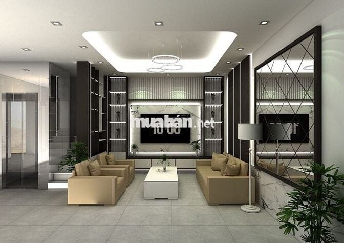 Nhà 4 tầng/60m², cổng riêng, ô tô vào nhà, thang máy và full nội thất