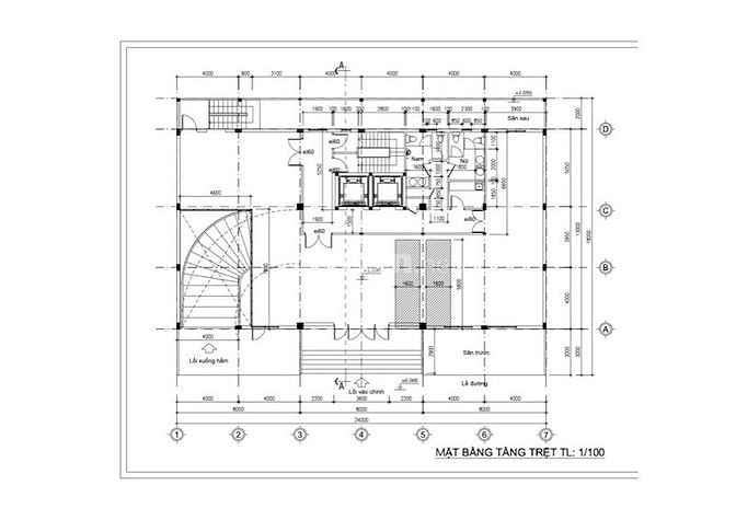 Cho thuê toà văn phòng Thạnh Mỹ Lợi Q2, DTSD 2.305m2, 1 hầm + 7 tầng