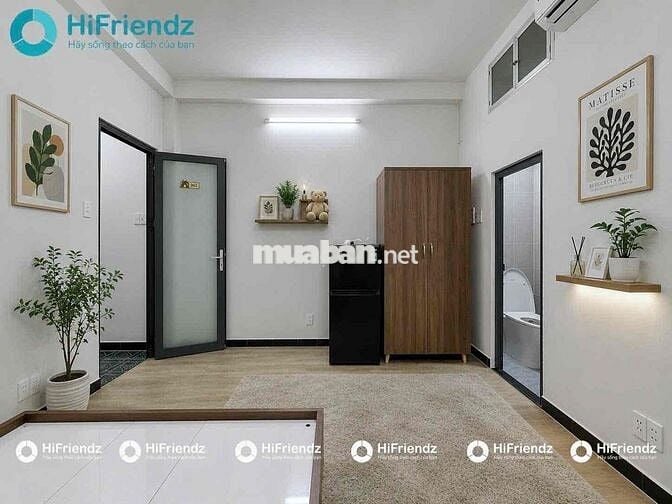 CHÍNH CHỦ CHO THUÊ STUDIO BAN CÔNG TÁCH BẾP SÁT BÊN Q1, HÀNG XANH