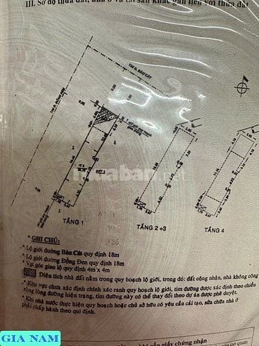 BÁN NHÀ MẶT TIỀN KINH DOANH : ĐƯỜNG BÀU CÁT - P. 11 - Q. TÂN BÌNH -HCM