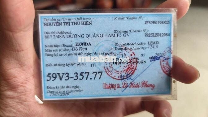 Thanh lý HONDA LEAD 125cc Màu Đỏ Đô Chính Chủ