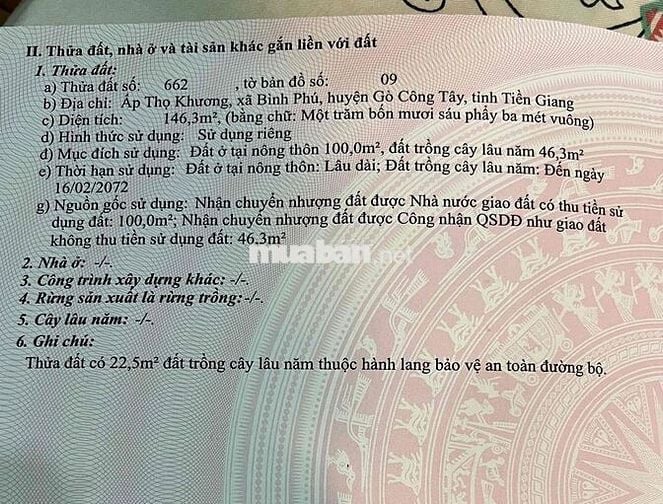 Thổ cư 9x17 mặt tiền nhựa xe tải gần chợ trường