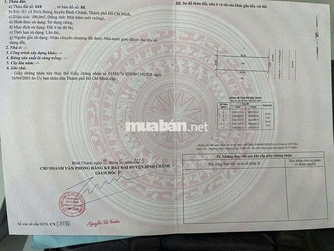 BÁN ĐẤT MẶT TIỀN QL50 - GẦN BẾN XE Q8, 100M2 FULL THỔ CƯ,PHÁP LÝ SHR.