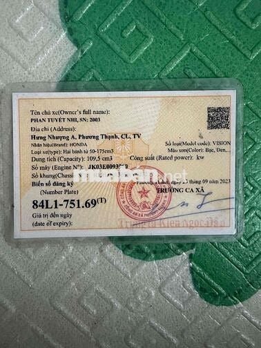 Honda Vision 2023 Trắng 17.000 km