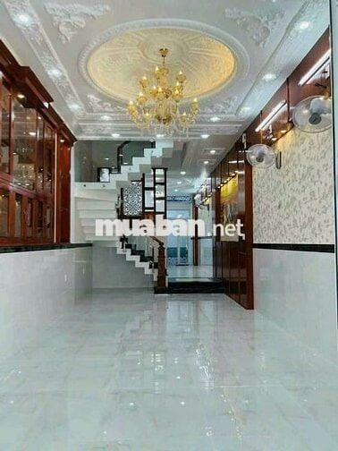 Nhà Mặt Tiền 4x23 3lầu 5pn 6wc sân thượng