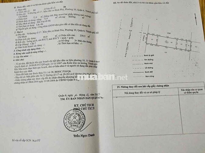 BÁN NHÀ PHỐ – SỐ 70 ĐƯỜNG 17, PHƯỜNG BÌNH PHÚ