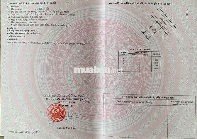 Lô Đất Hàng Ngộp 90m2 Gần KCN Tân Phú Trung, Củ Chi . Giá 1 Tỷ 4, SHR