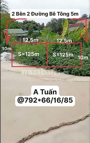 Chính Chủ Cần Bán Gấp Mảnh Đất DT 125m2. MT 10m oto vào nhà. Giá Rẻ