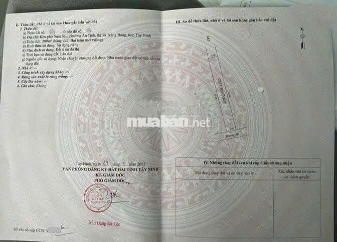 Bán Lô Đất 200m2 Gần Ngã Tư An Bình Giá Chỉ 600tr, Sổ Hồng Riêng