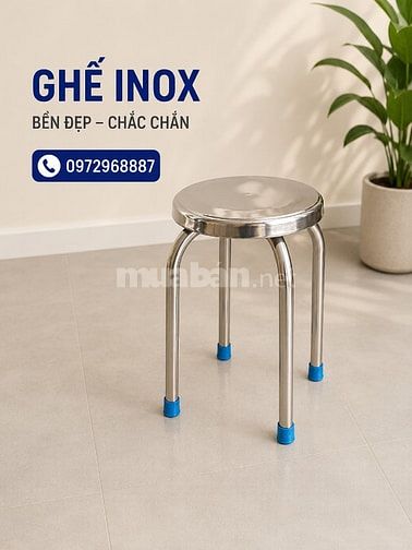 Bàn ghế inox cho thuê đám cưới, bàn tròn inox, ghế inox tròn