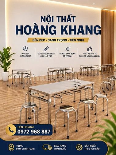 Bàn ghế inox cho thuê đám cưới, bàn tròn inox, ghế inox tròn