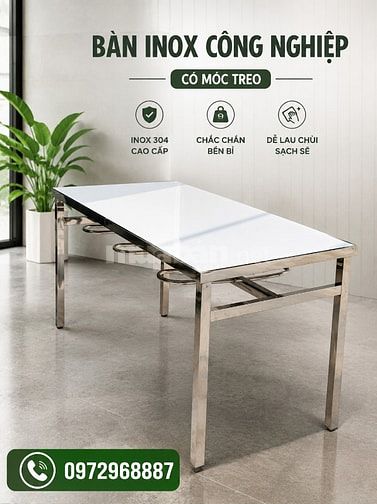 Bàn ghế inox cho thuê đám cưới, bàn tròn inox, ghế inox tròn