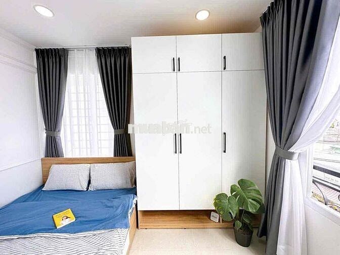 1 Phòng Ngủ Tách Bếp Full Nội Thất - Thang Máy, Hầm Xe gần cv Làng Hoa