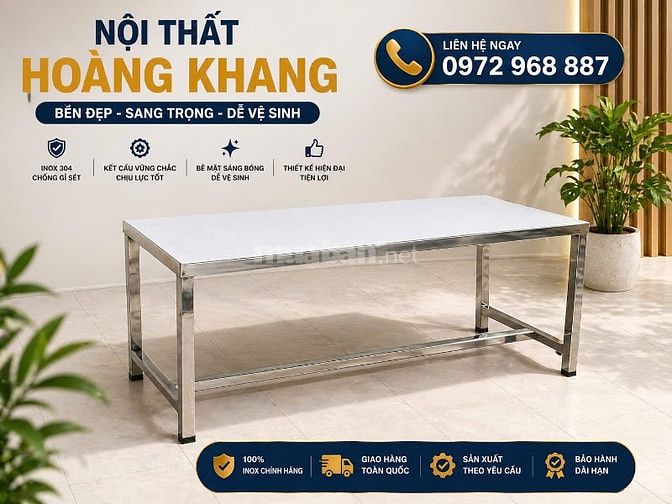Bàn ghế inox cho thuê đám cưới, bàn tròn inox, ghế inox tròn