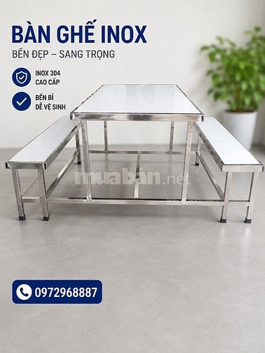 Bàn ghế inox cho thuê đám cưới, bàn tròn inox, ghế inox tròn